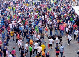 Diez incidencias, entre ellas una contusión y una herida por asta de toro, en el tercer día de vaquillas